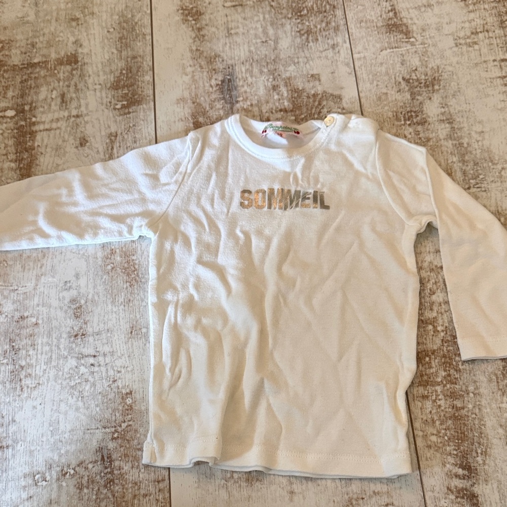 White Bonpoint Baby Long Sleeve Shirt